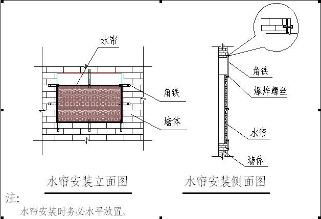 水帘安装指南